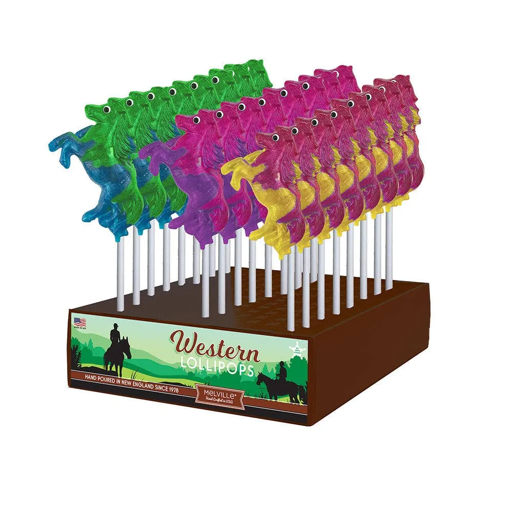 Glitter Swirl Jumping Horse Lollipops - Assorted variant