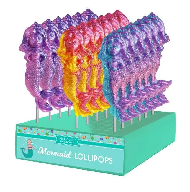 Glitter Swirl Mermaid Lollipops - Assorted variant
