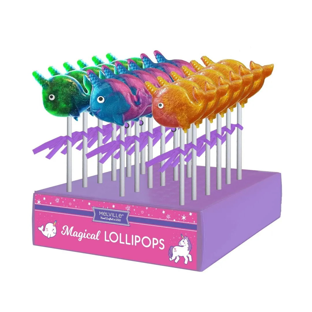 Glitter Swirl Narwhal Lollipops - Assorted variant