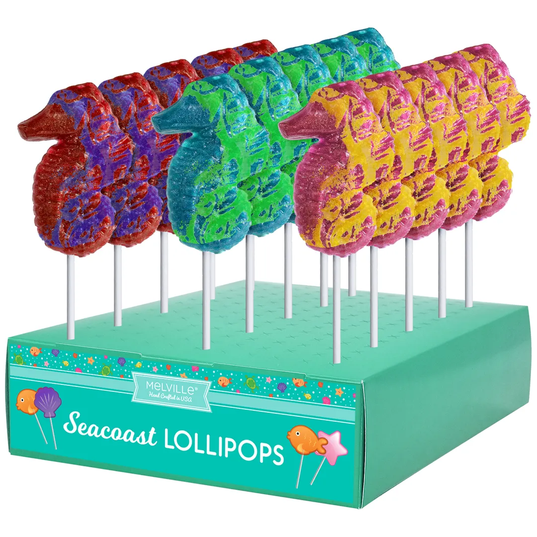 Glitter Swirl Seahorse Lollipops - Assorted variant
