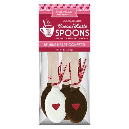 Valentine's Heart Chocolatey-Dipped Spoons
