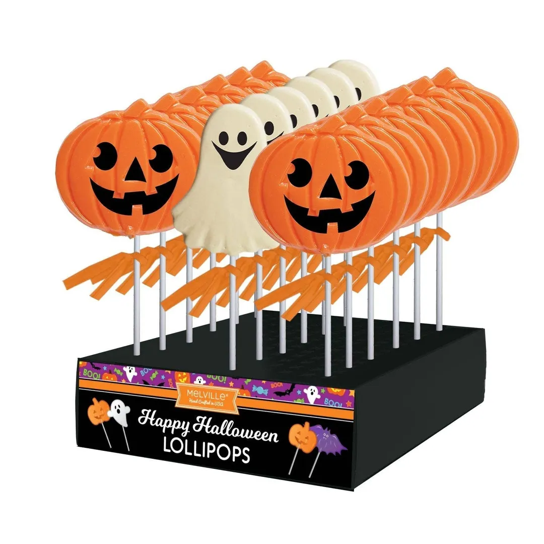 Jack-O-Lantern & Ghost Halloween Lollipops - Assorted variant