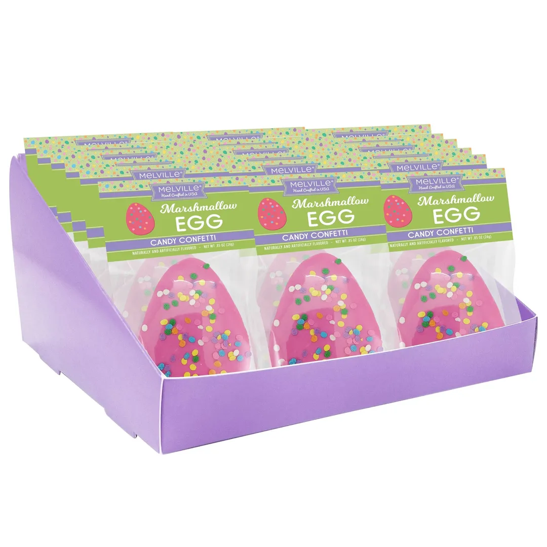 Marshmallow Egg Toppers - Chocolatey-Dipped with Pastel Confetti variant