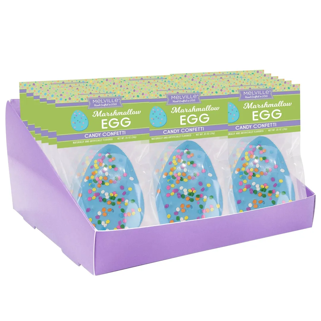Marshmallow Egg Toppers - Chocolatey-Dipped with Pastel Confetti variant