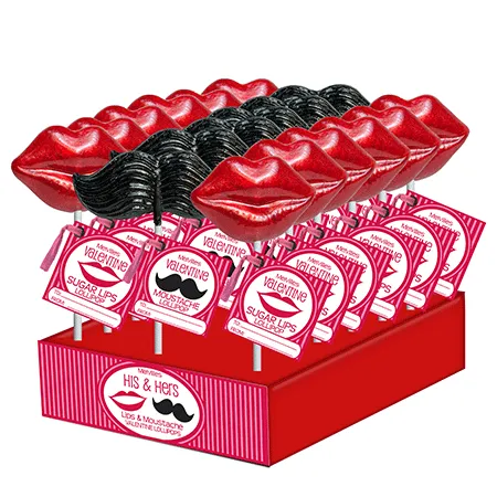 Mustache & Lips Lollipops variant