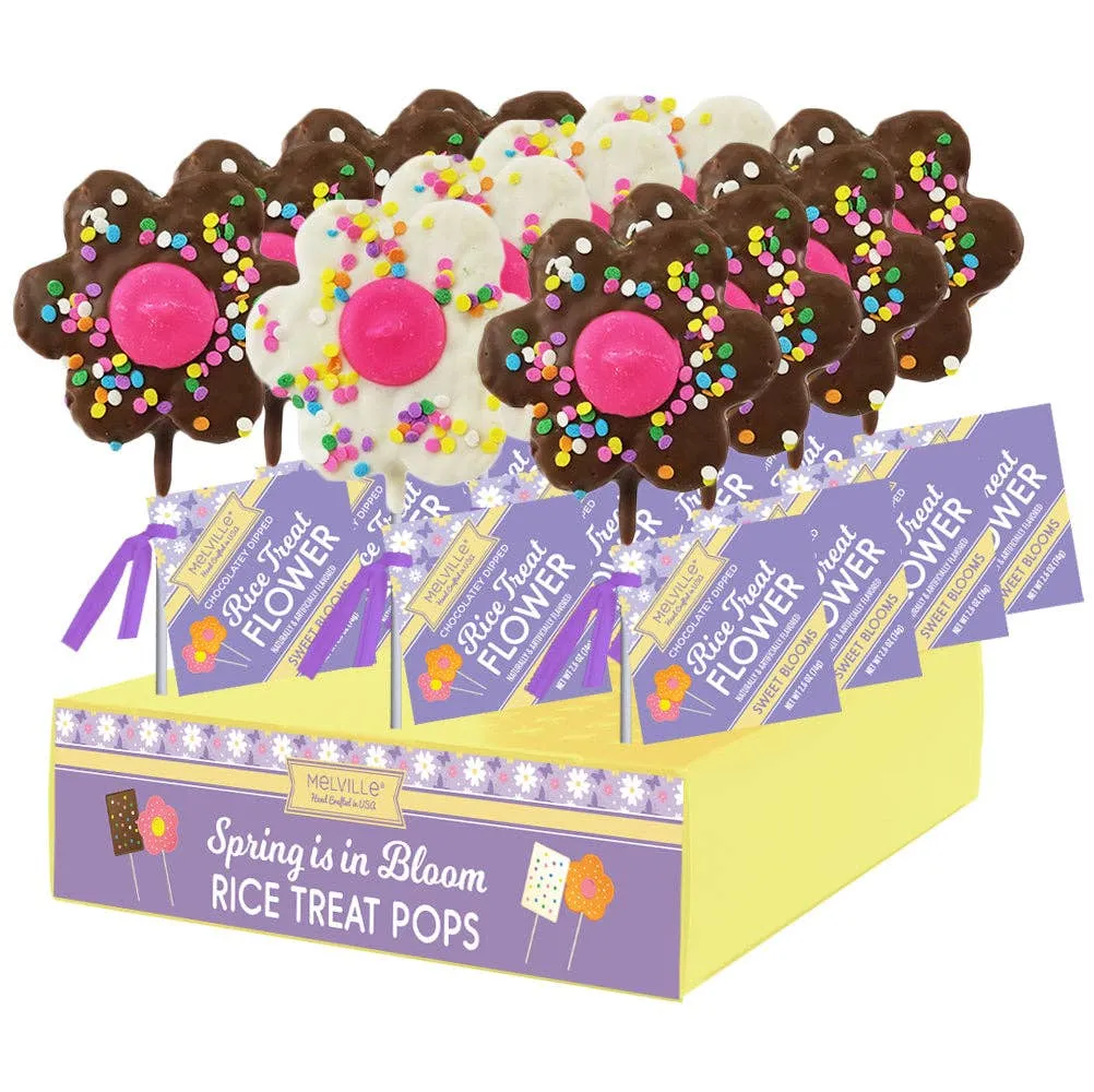 Pastel Confetti Flower Rice Treat Pops - Assorted variant
