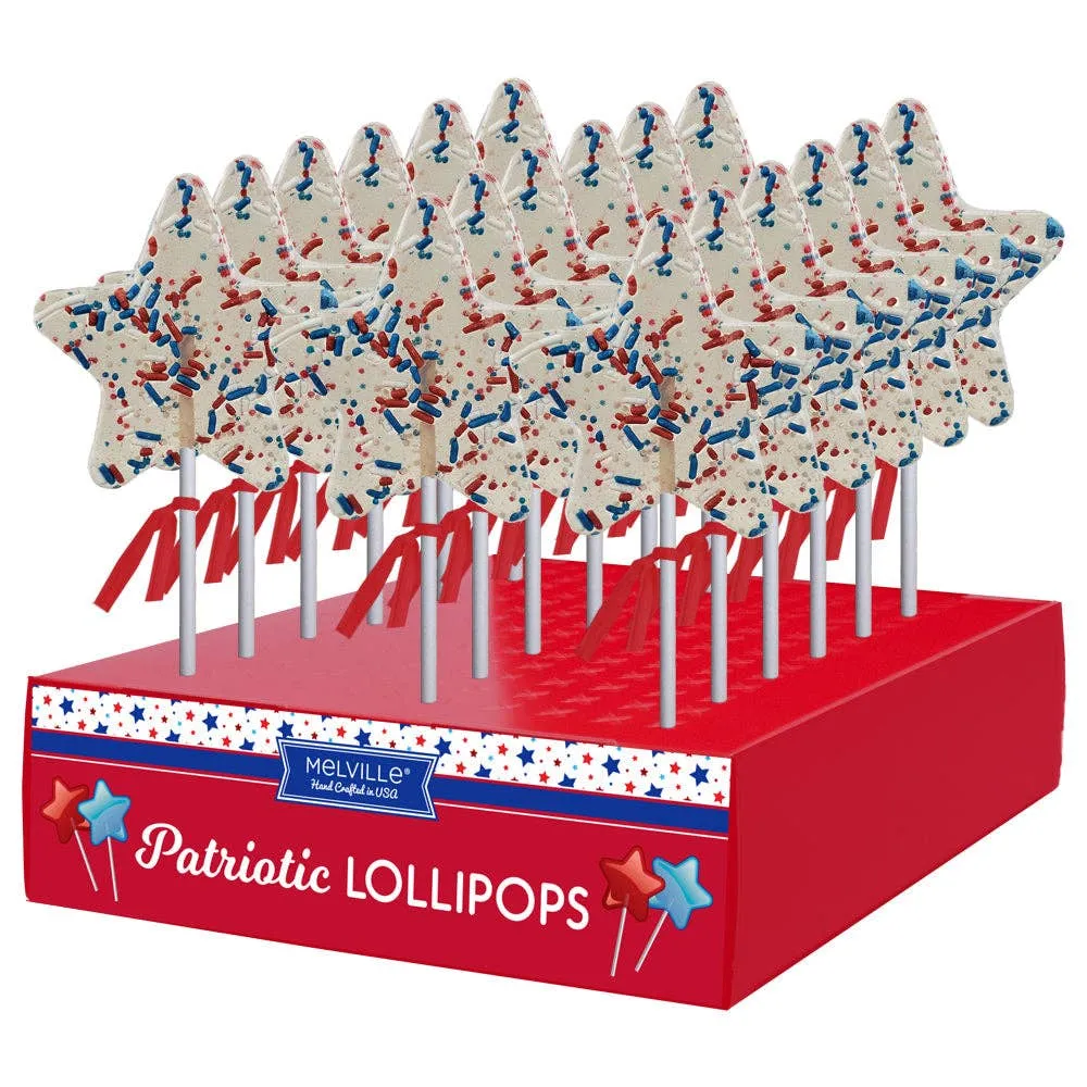 Patriotic Funfetti Star Lollipops variant