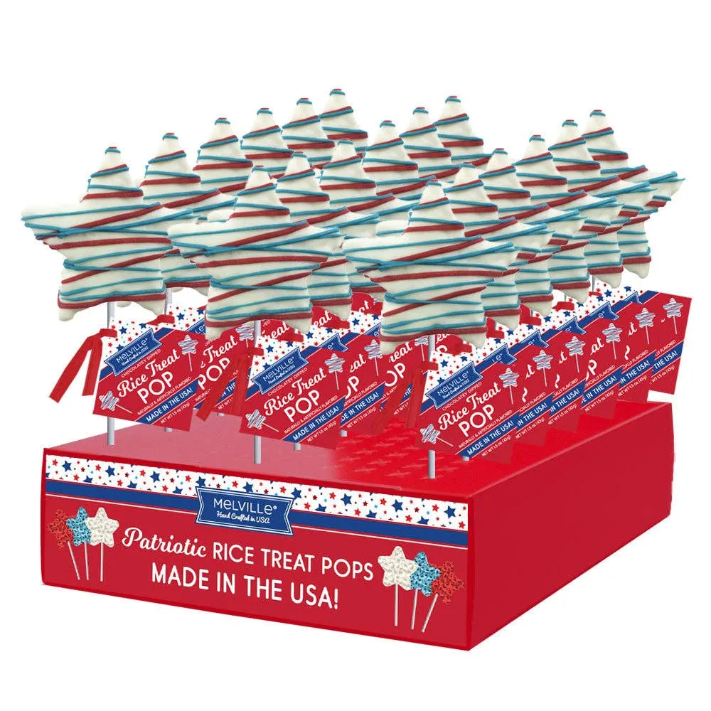 Patriotic Star Drizzle Rice Treat Pops variant