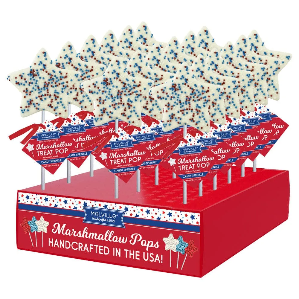 Patriotic Star Nonpareils Marshmallow Pops variant