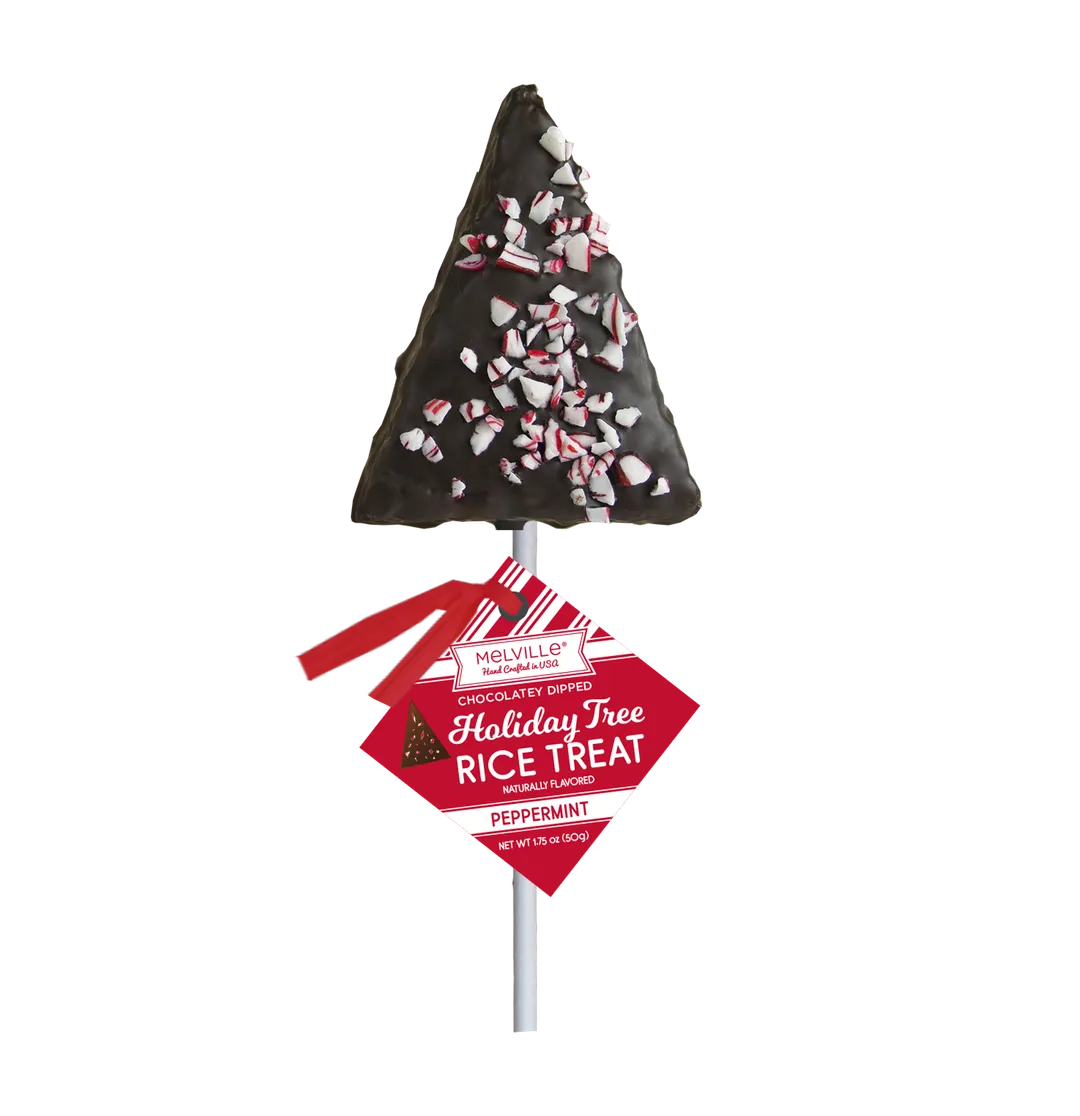 Peppermint Cereal Treat Trees - White & Dark Chocolatey-Coated variant