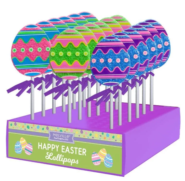 Sanded Decal Egg Lollipops - Assorted variant