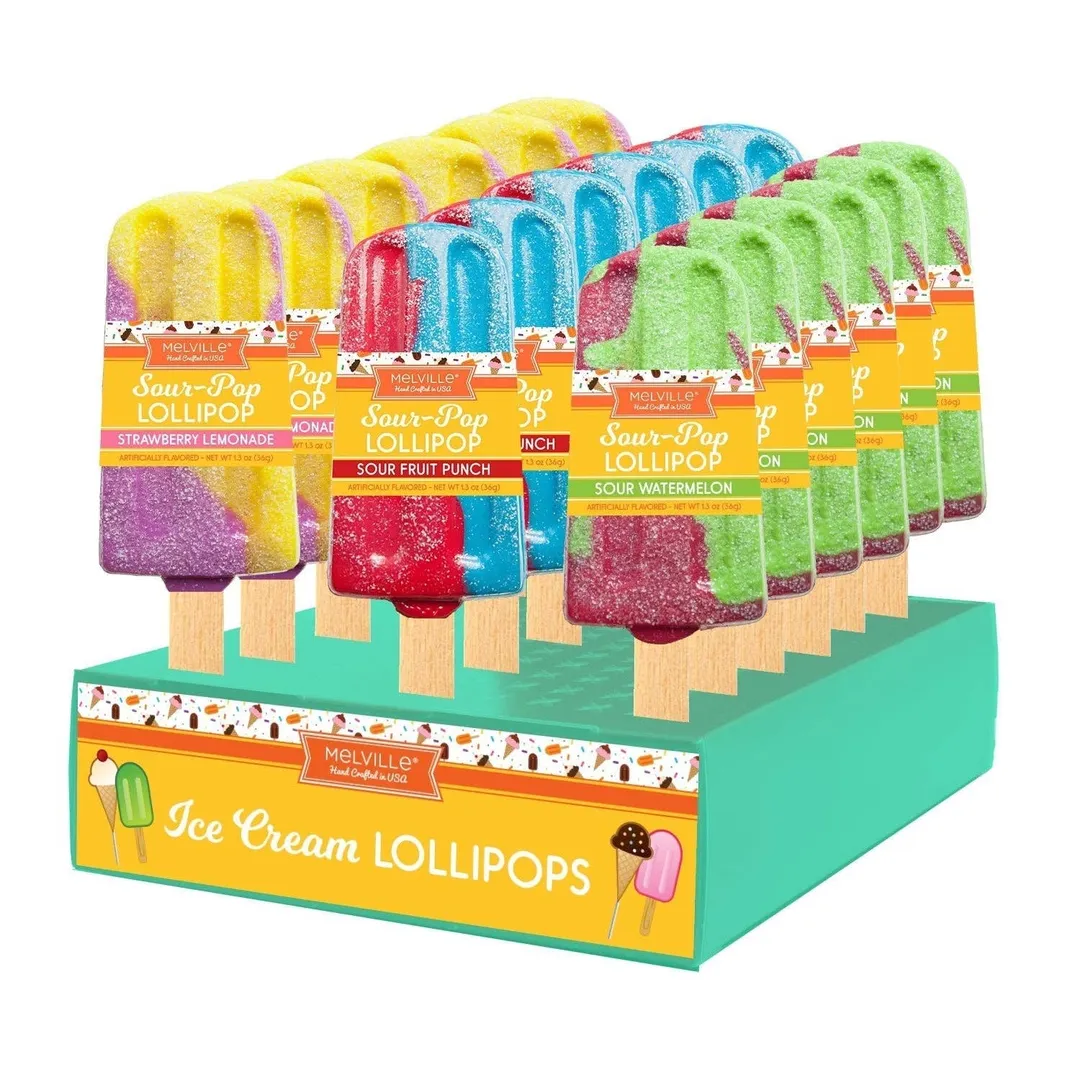 Sour Pop Lollipops - Assorted variant