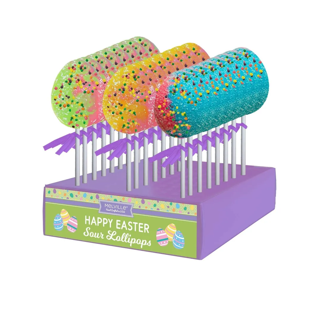 Sour Swirl Egg Lollipops 3ct