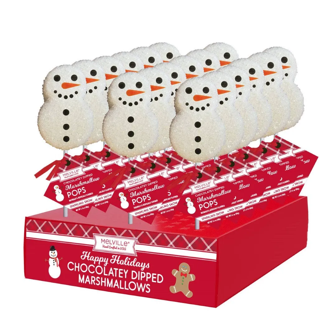 Sugar Crystal Snowman Marshmallow Pops 2ct Gusset Bag