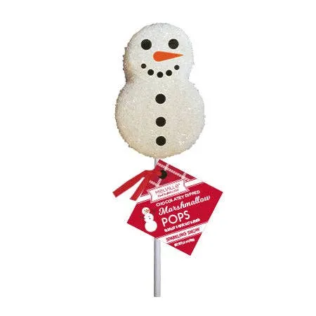 Sugar Crystal Snowman Marshmallow Pops 2ct Gusset Bag
