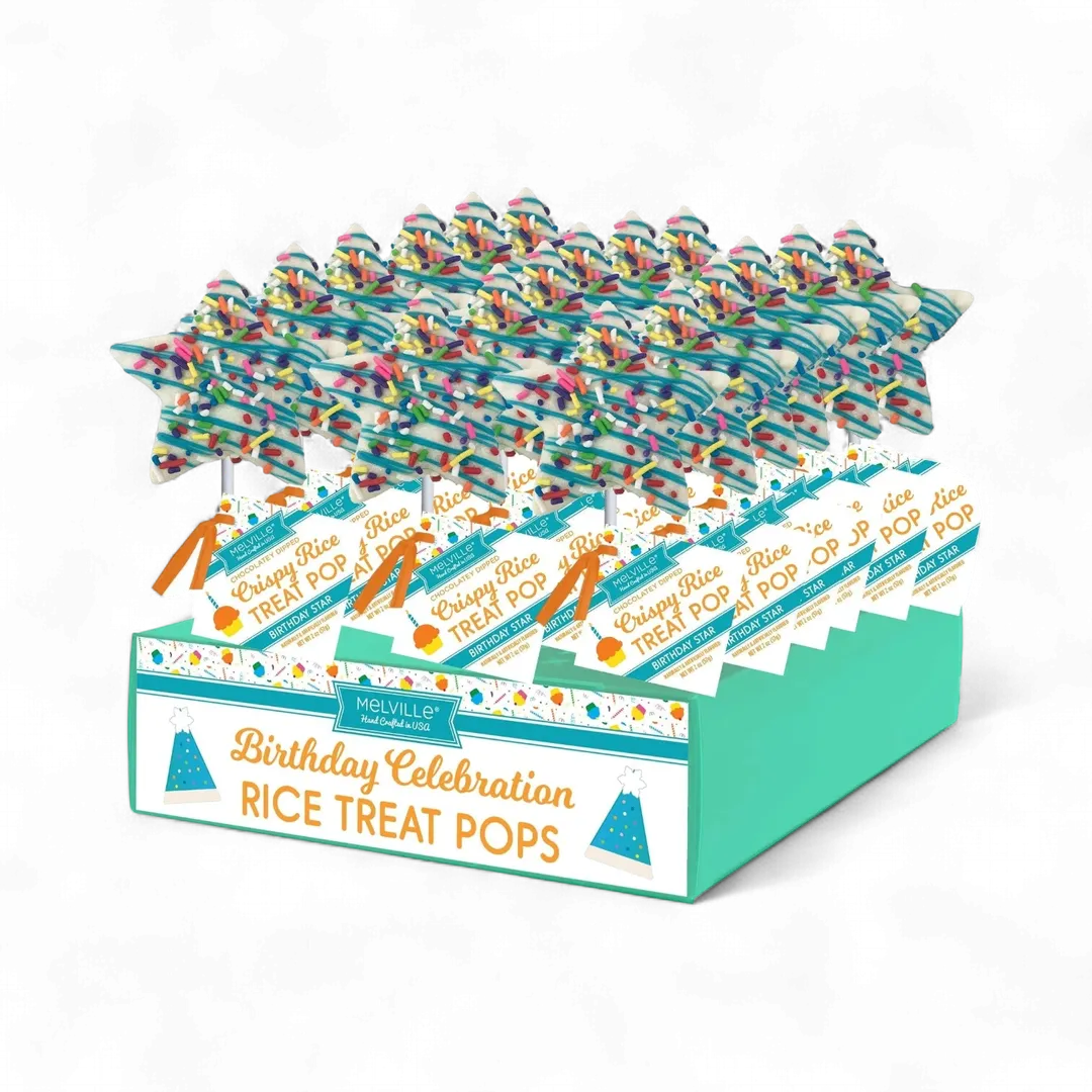 Birthday Celebration Star Rice Treat Pops