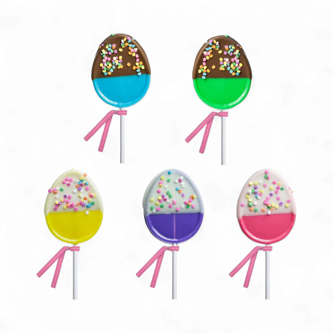 Chocolatey - Dipped Confetti Egg Lollipops - Assorted 3ct...