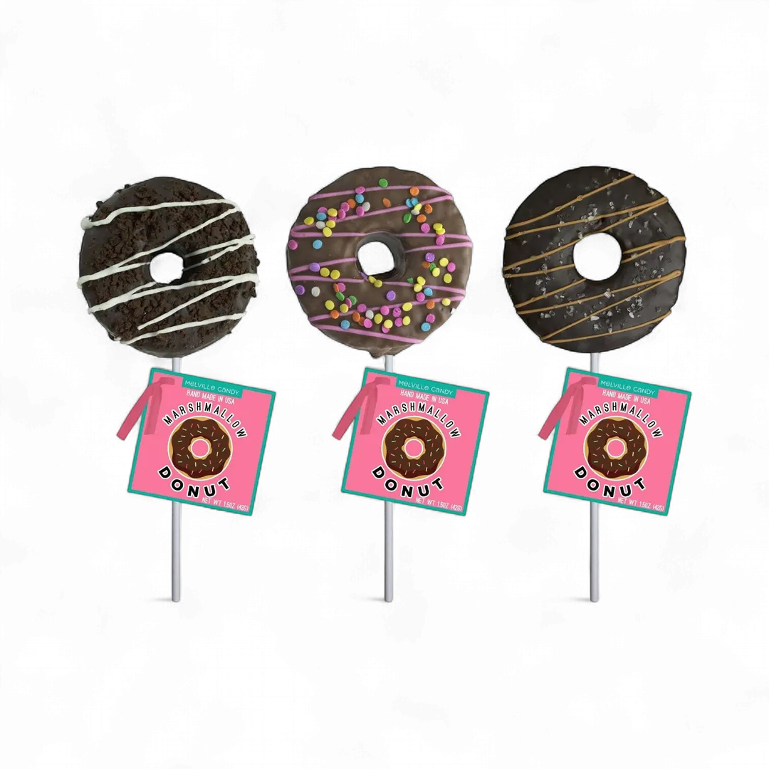 Chocolatey-Dipped Donut Marshmallow Pops - Assorted