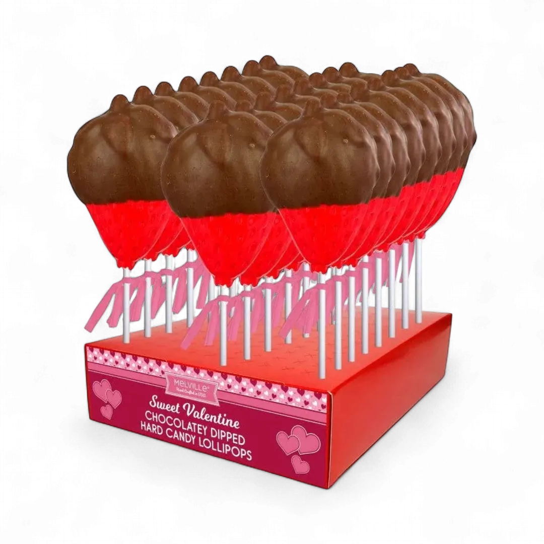 Chocolatey-Dipped Strawberry Lollipops