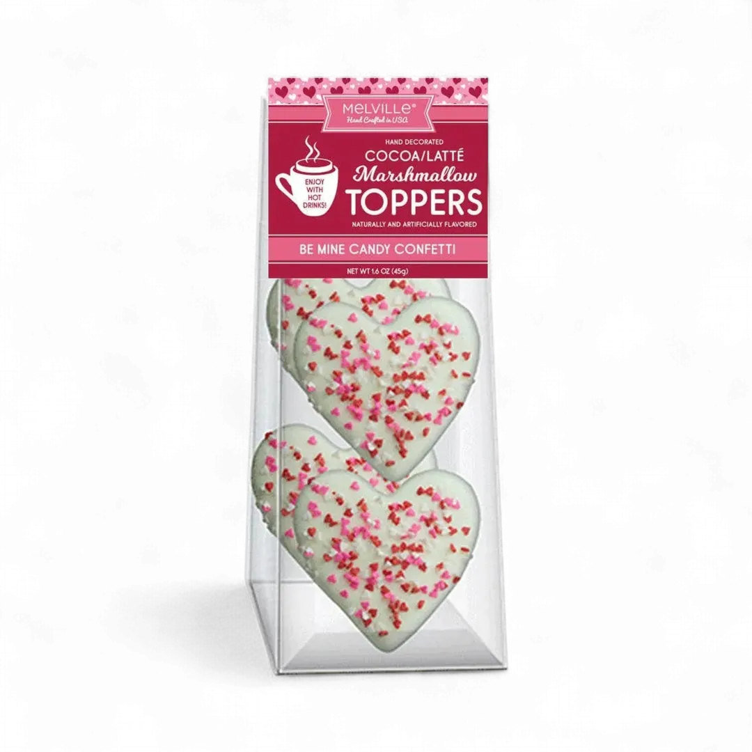 Confetti Heart Marshmallow Toppers 4ct