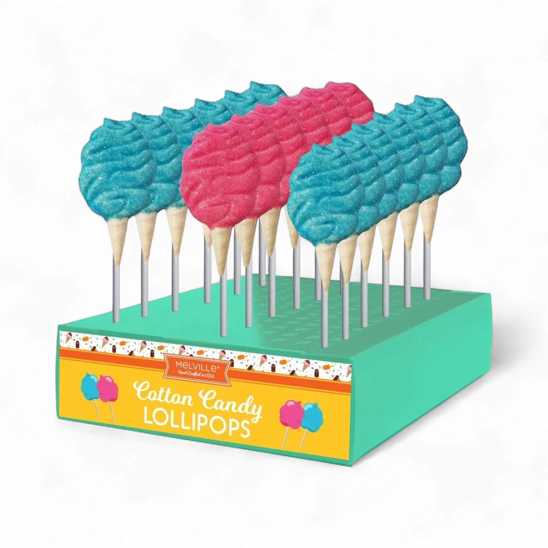 Cotton Candy Lollipops - Pink & Blue