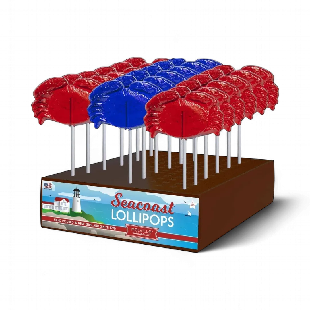 Crab Lollipops - Red & Blue