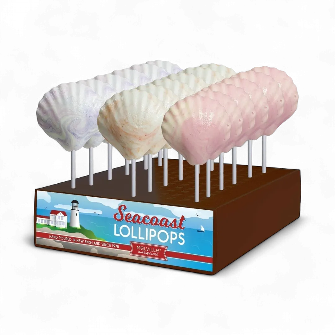 Cream Swirl Seashell Lollipops - Assorted