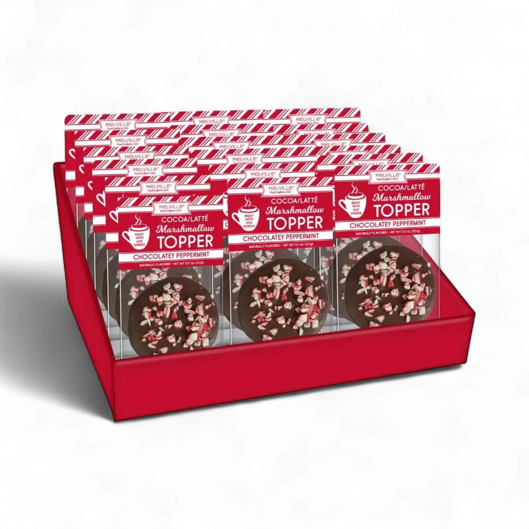 Dark Chocolatey-Coated Marshmallow Toppers with Peppermint
