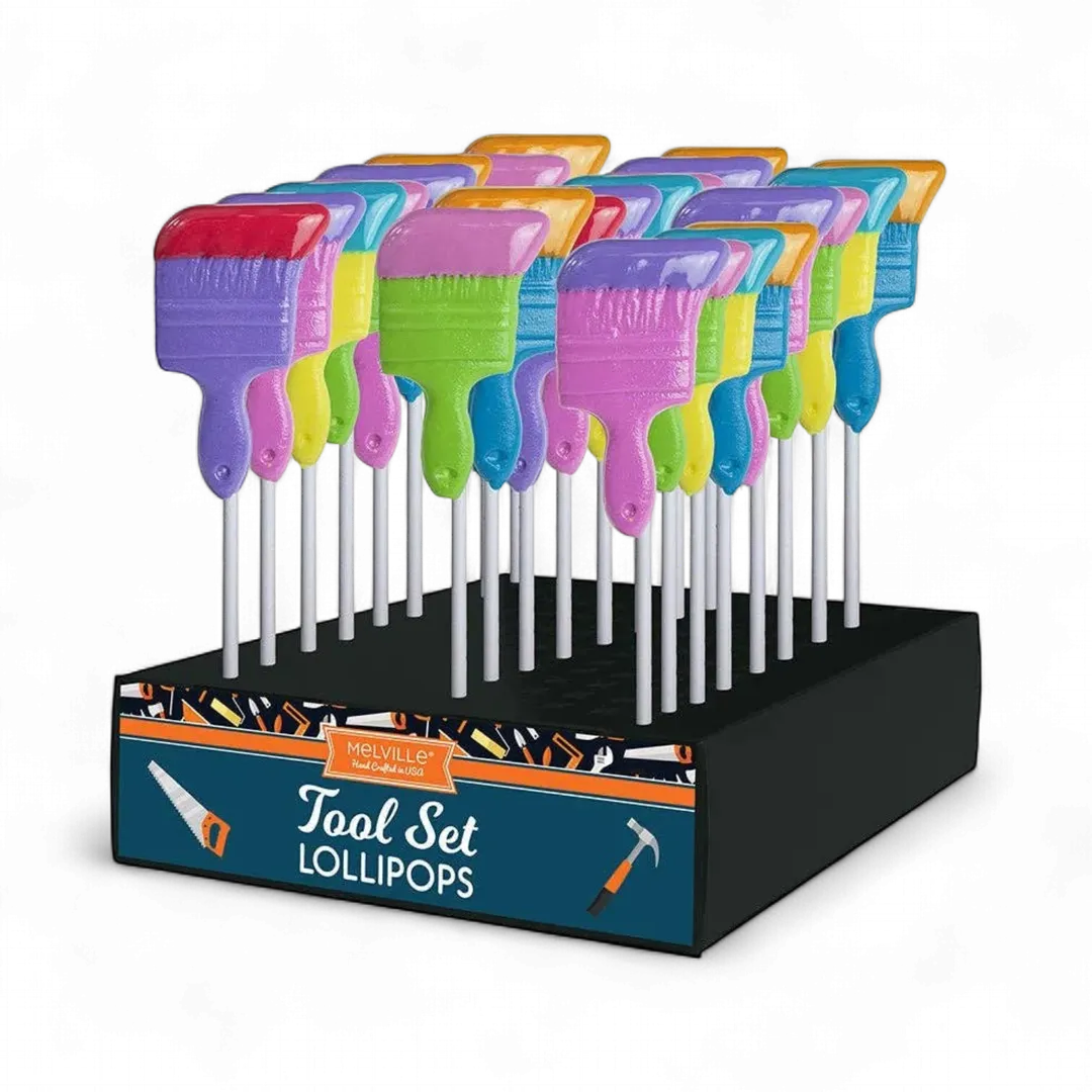 Dipped Paintbrush Lollipops - Assorted