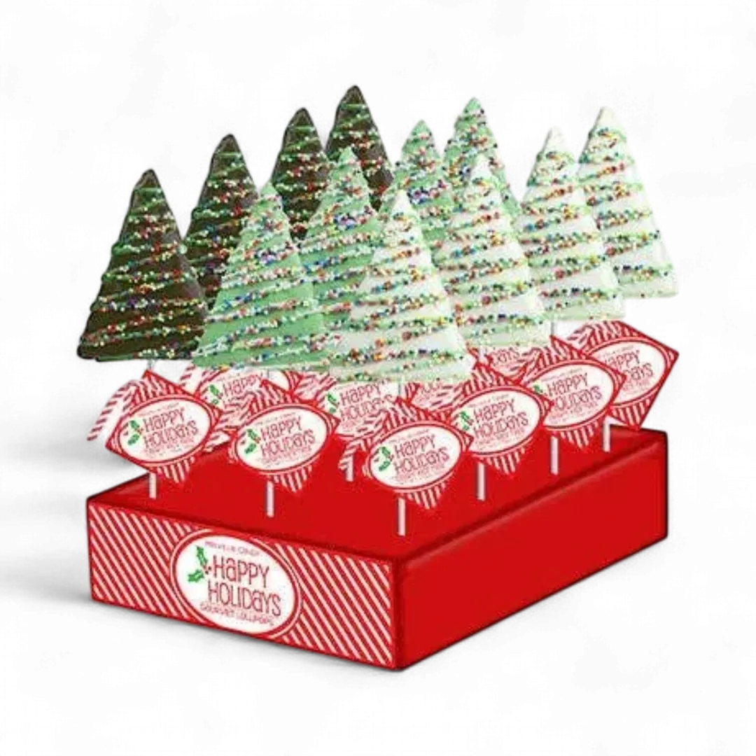 Drizzle Nonpareil Tree Rice Treat Pops - Assorted