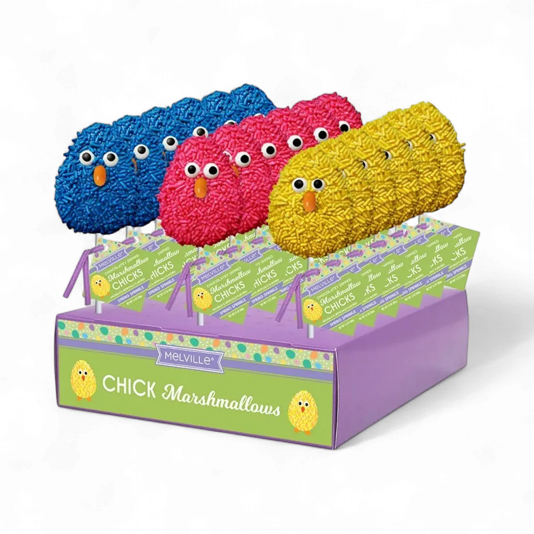 Easter Chick Marshmallow Pops - Assorted Colors