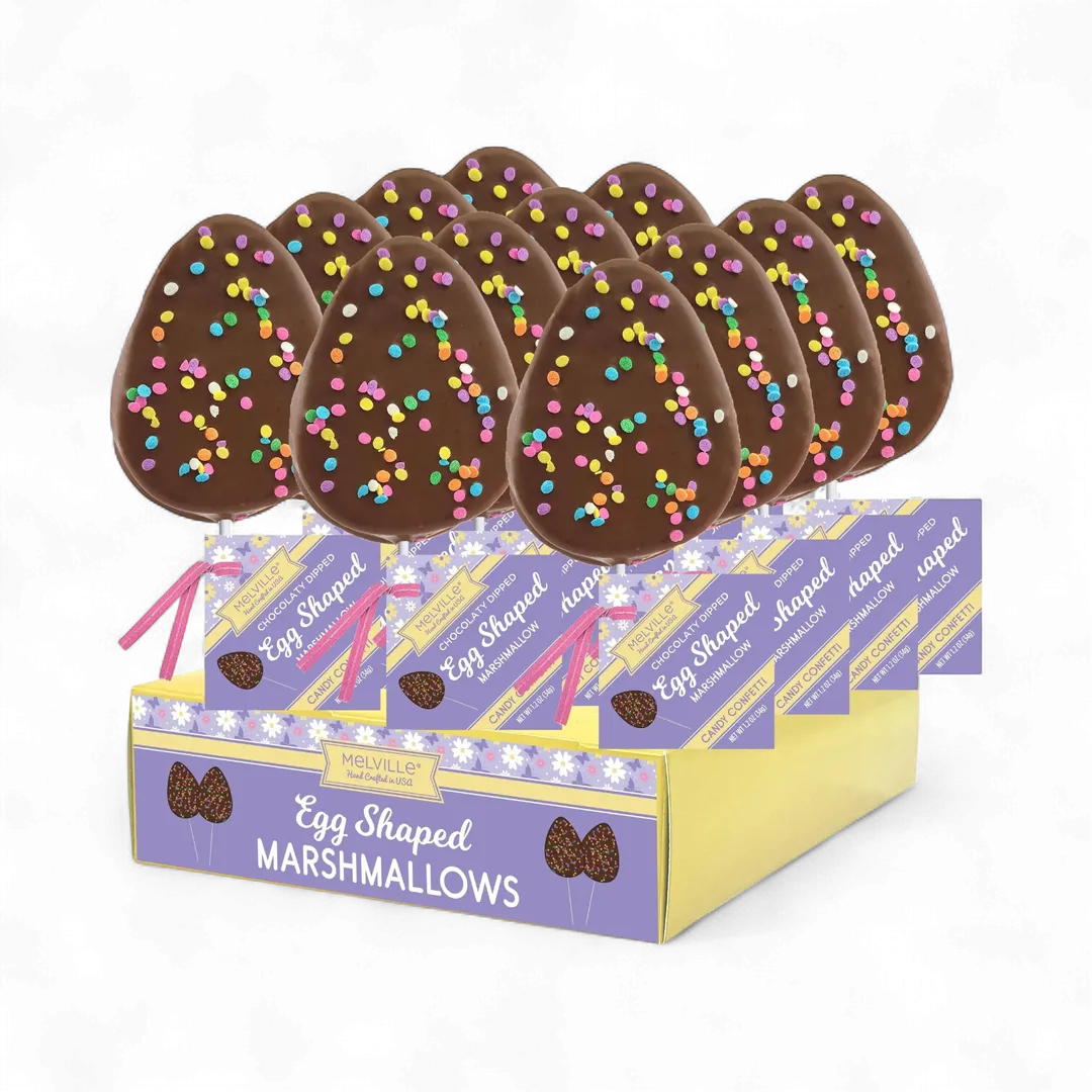 Egg-Shaped Milk Chocolatey Marshmallow Pops