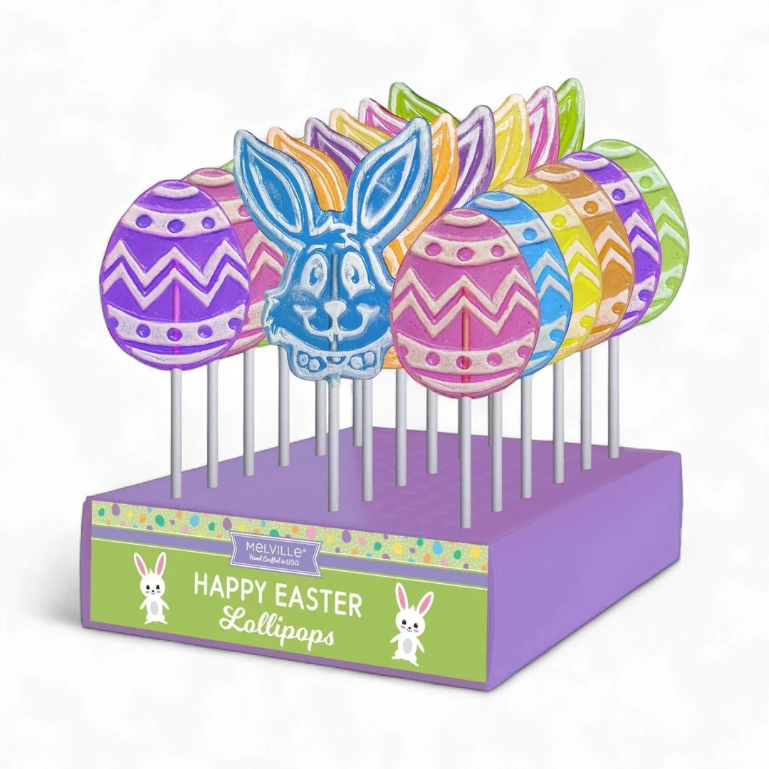 Frosted Egg & Bunny Lollipops - Assorted