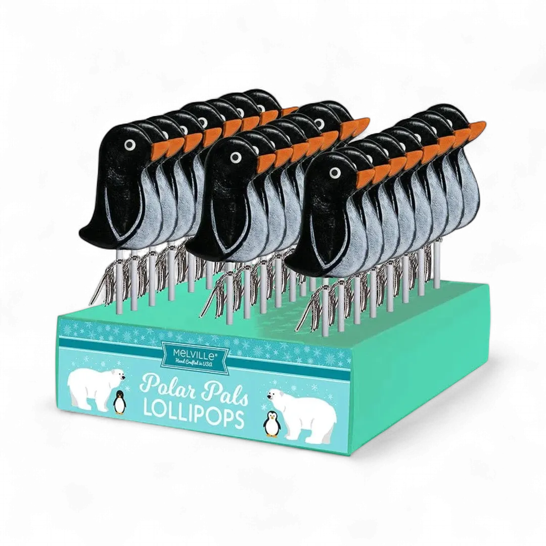 Frosted Penguin Lollipops