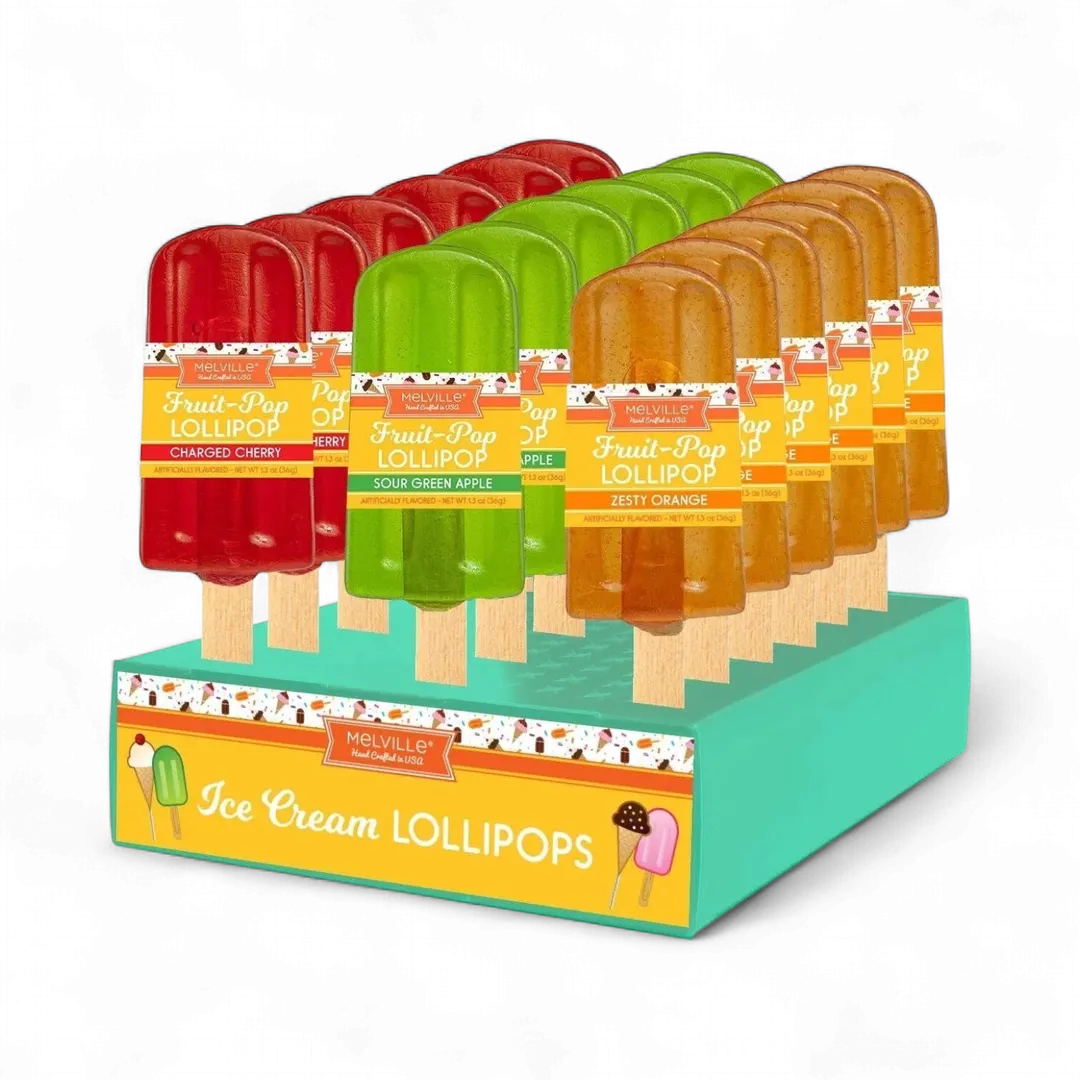 Fruit-Pop Ice Cream Lollipops - Assorted