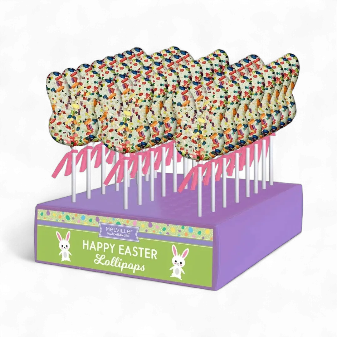 Funfetti Bunny Face Lollipops