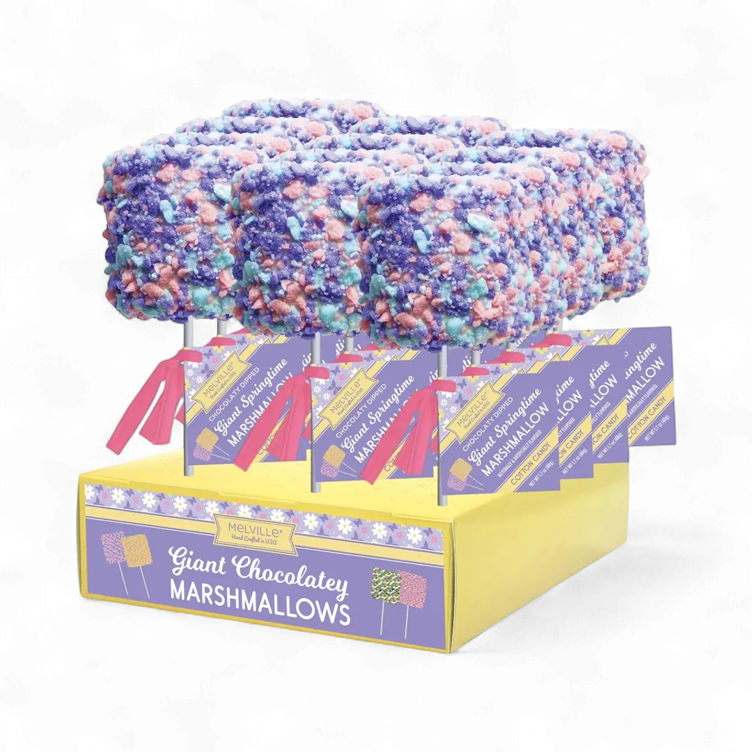 Giant Marshmallow Pops - Cotton Candy