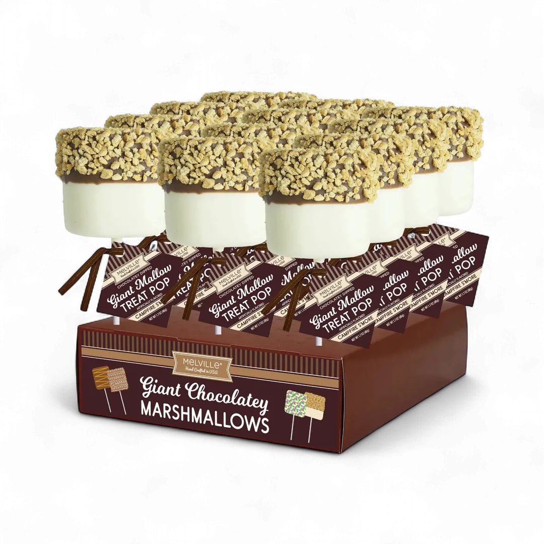 Giant Marshmallow Pops - Graham Cracker S'Mores