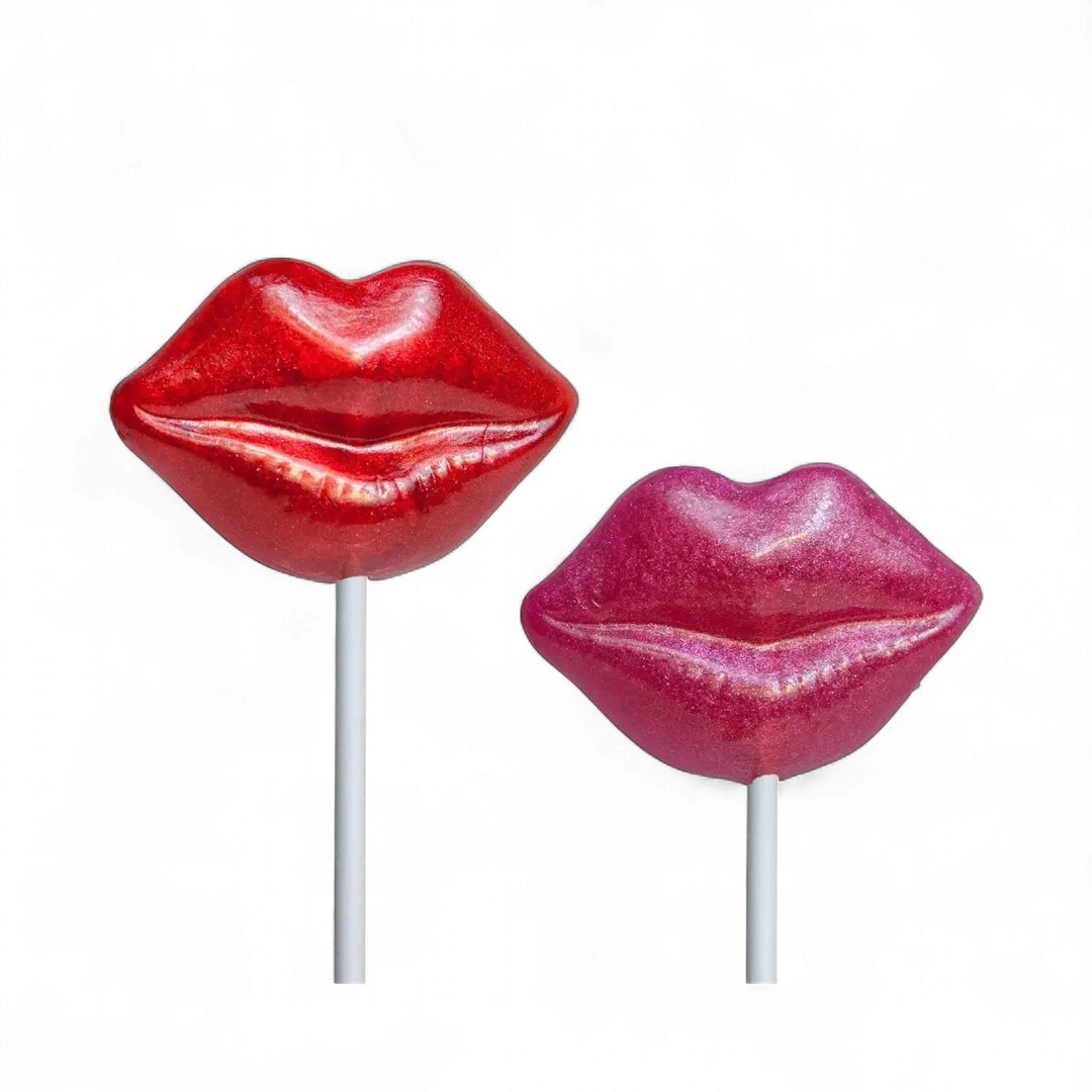 Glitter Lip Lollipops - Red & Pink