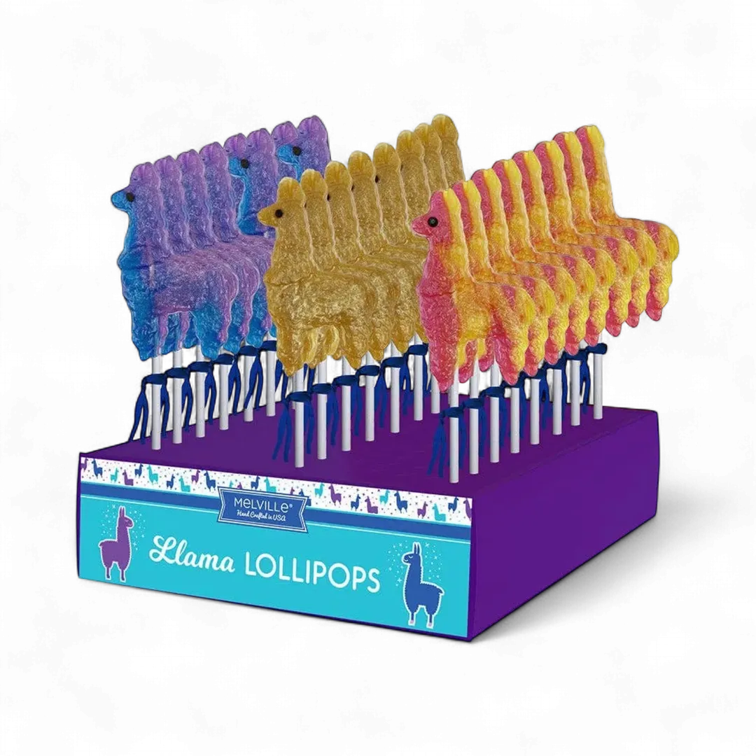 Glitter Llama Lollipops - Assorted
