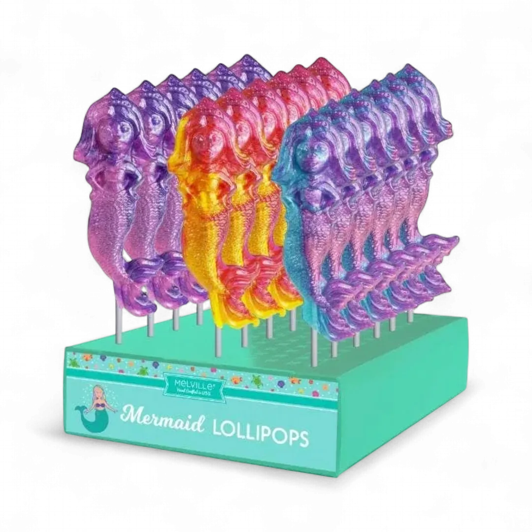 Glitter Swirl Mermaid Lollipops - Assorted