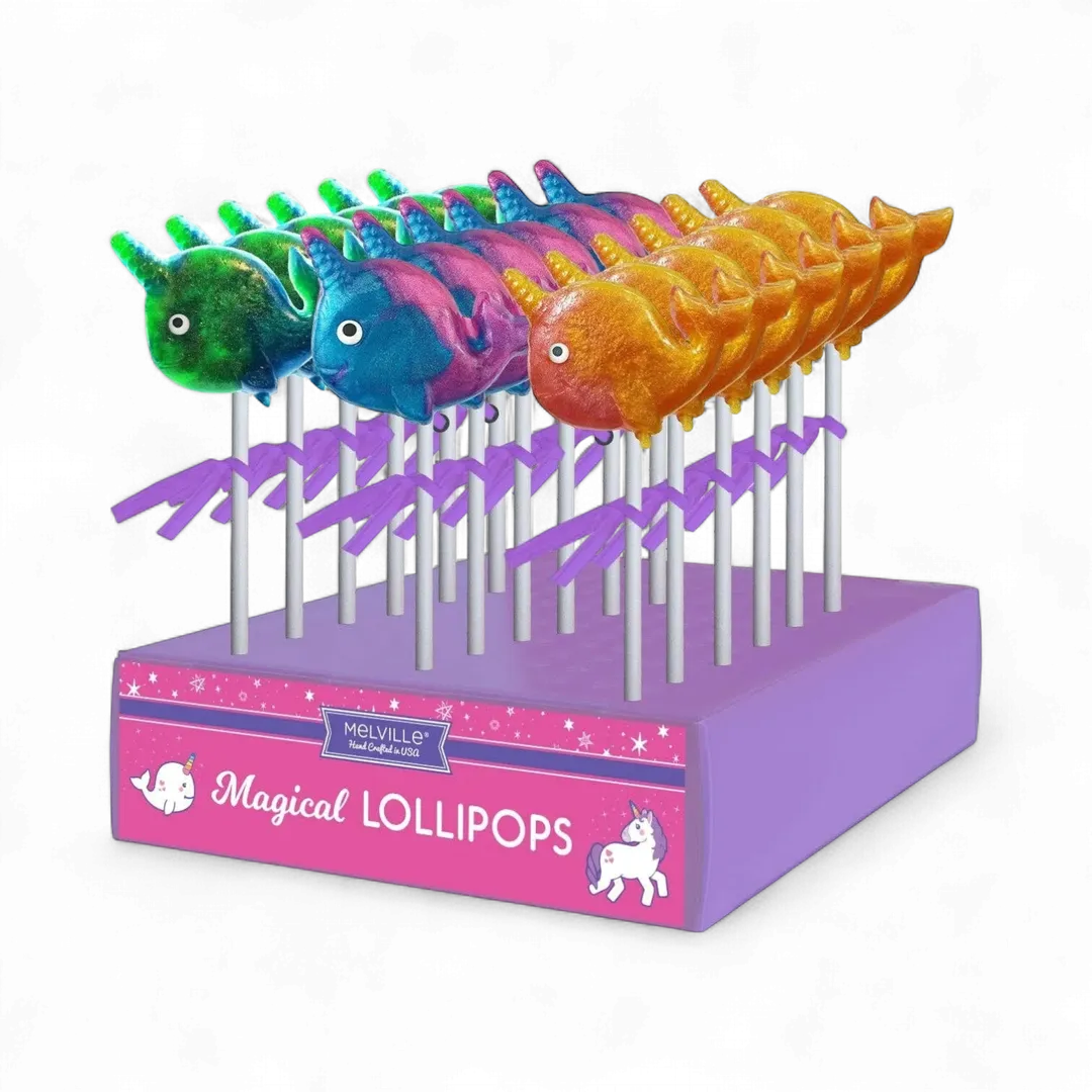 Glitter Swirl Narwhal Lollipops - Assorted