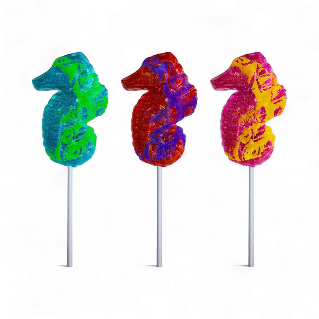 Glitter Swirl Seahorse Lollipops - Assorted