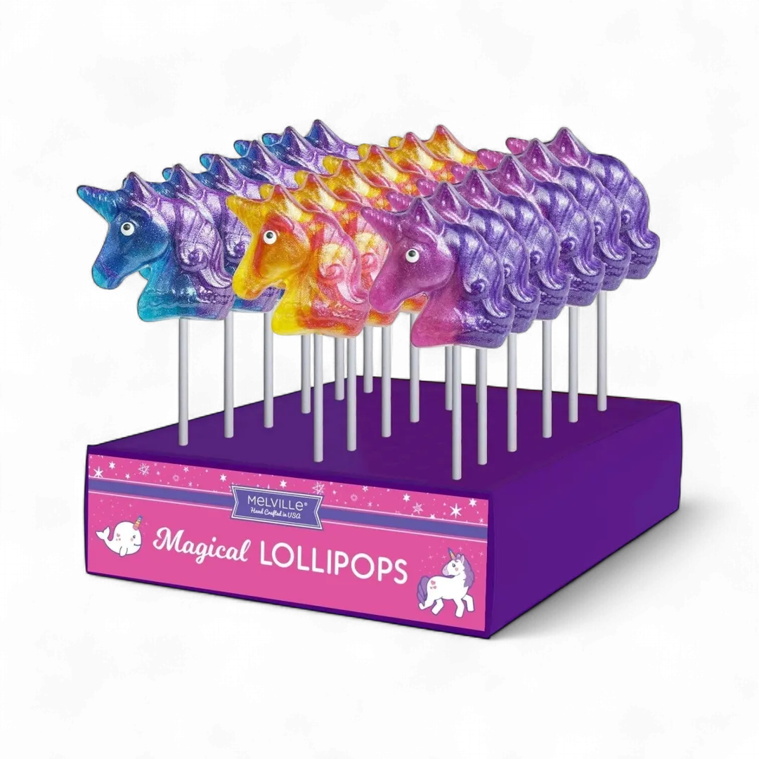 Glitter Swirl Unicorn Lollipops - Assorted