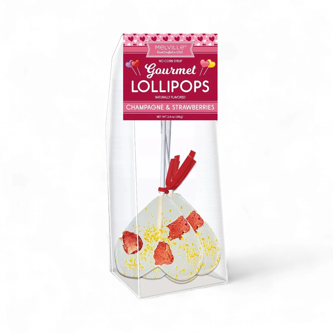 Gourmet Cocktail Lollipops - Strawberry Champagne 3ct Gus...
