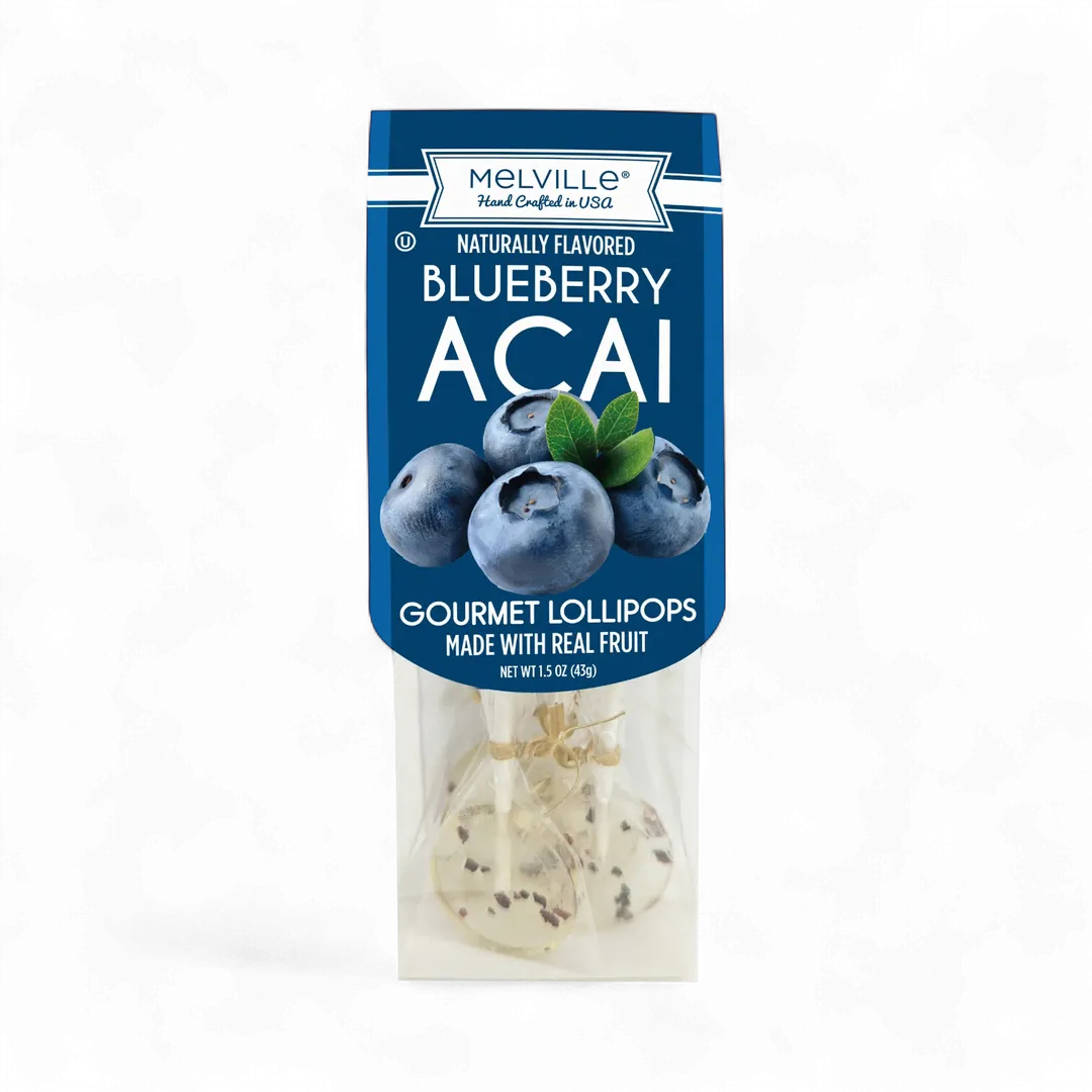 Gourmet Fruit Lollipops - Blueberry Acai