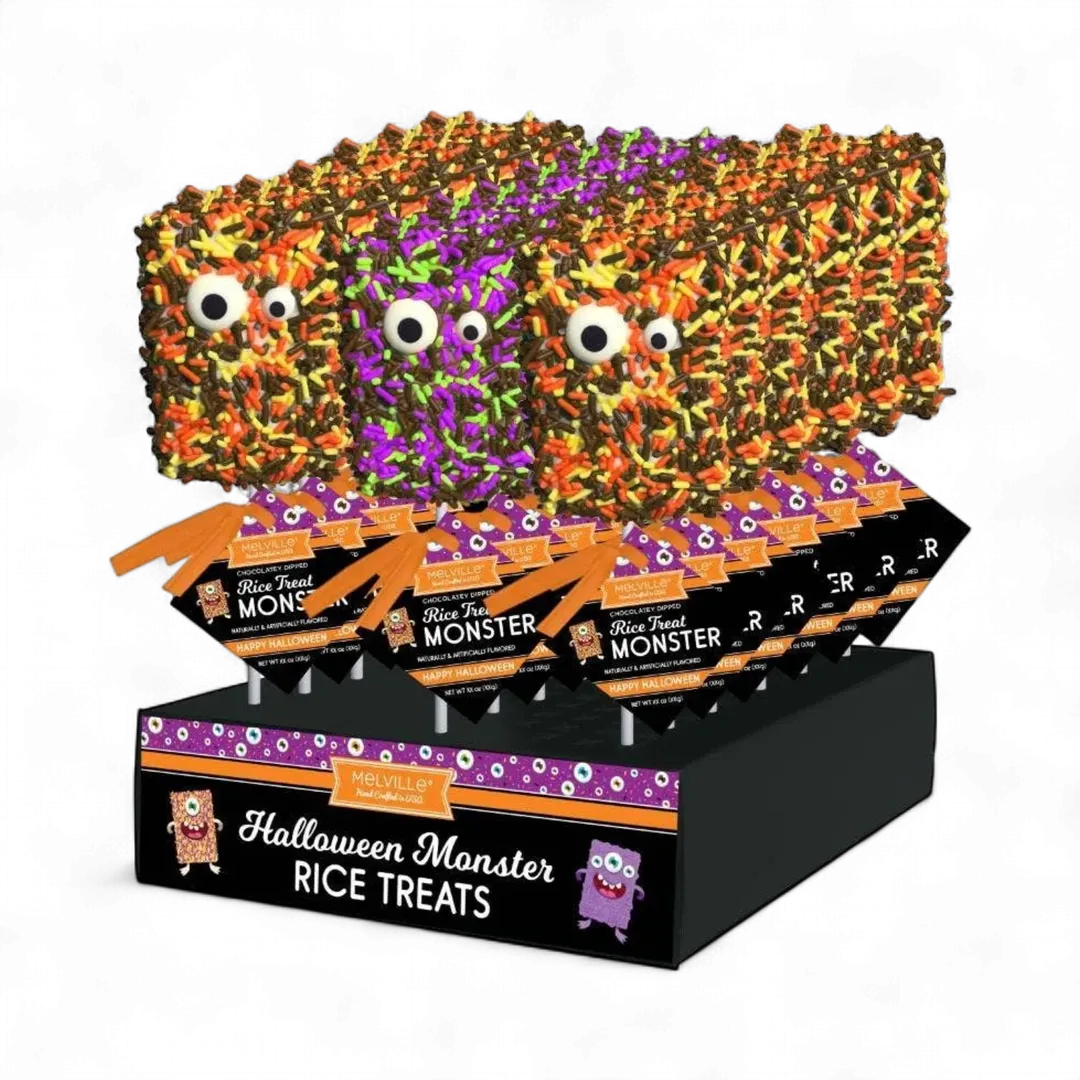 Halloween Monster Sprinkle Rice Treat Pops - Assorted