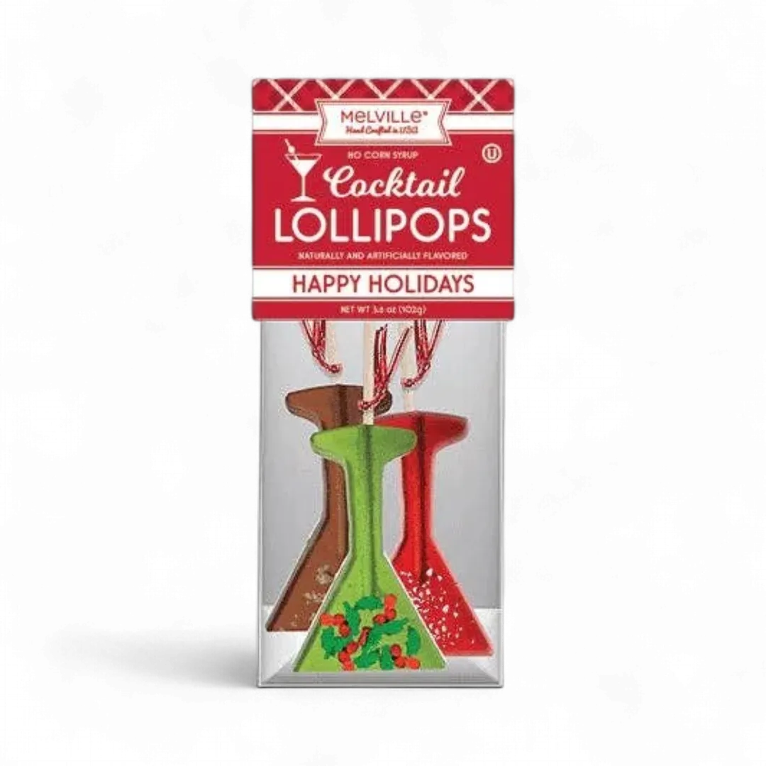Holiday Martini Cocktail Lollipops - Assorted 3ct Gusset...