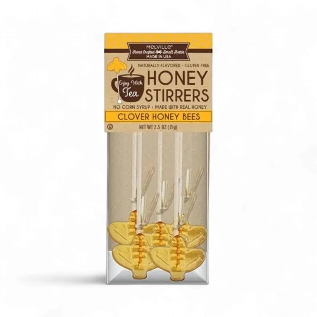 Honey Bee Clover Honey Lollipops 5ct Gusset Bag
