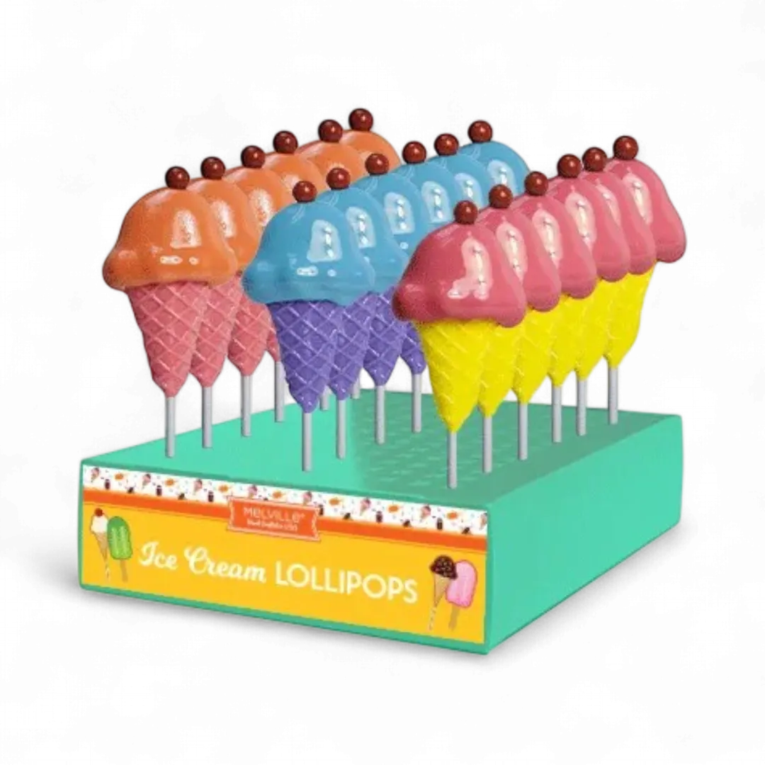 Ice Cream with Cherry Lollipops - Assorted